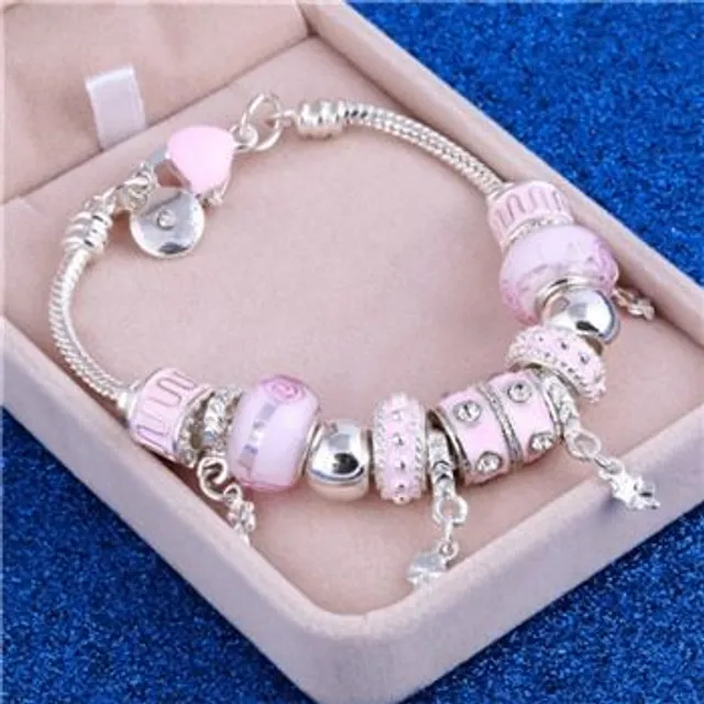 Ladies stylish bracelet with beads and pendants