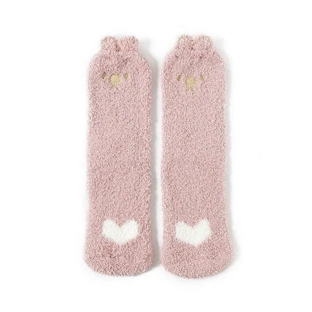 Warm socks in the shape of a paw