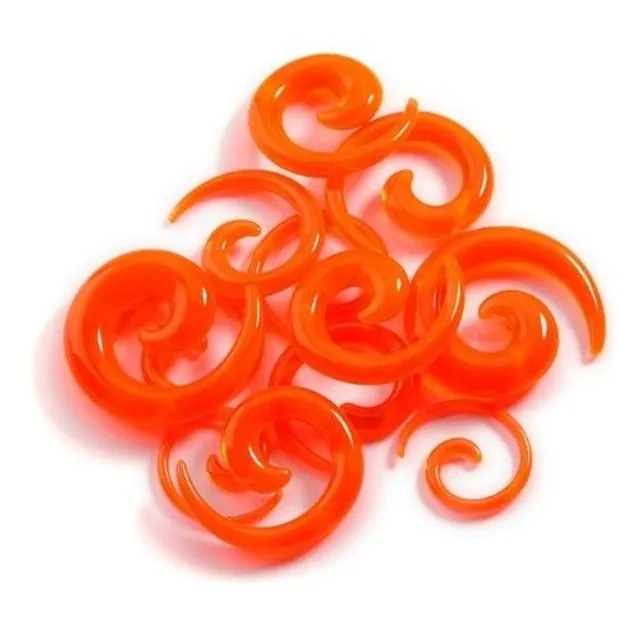Extensibile spiralate - 12 bucăți portocaliu