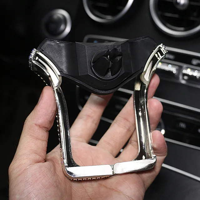 Luxurious universal mobile phone holder with crystal decoration