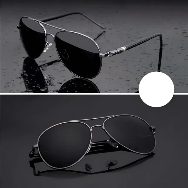 Męskie okulary przeciwsłoneczne w formie Pilotek