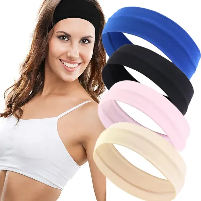 Summer single color sports headbands for women - suitable for yoga and other sports