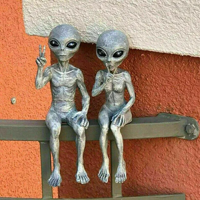 Outdoor garden decoration space aliens