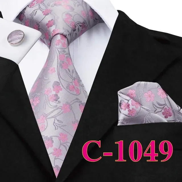 Men's luxury set with pattern | Tie, Handkerchief, Cufflinks