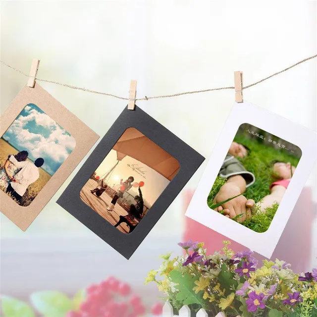 Decorative paper photo frames