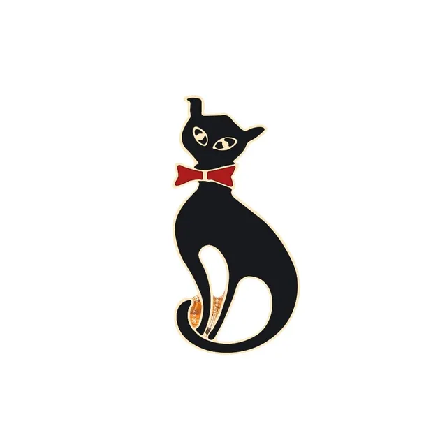 Funny brooch with cats