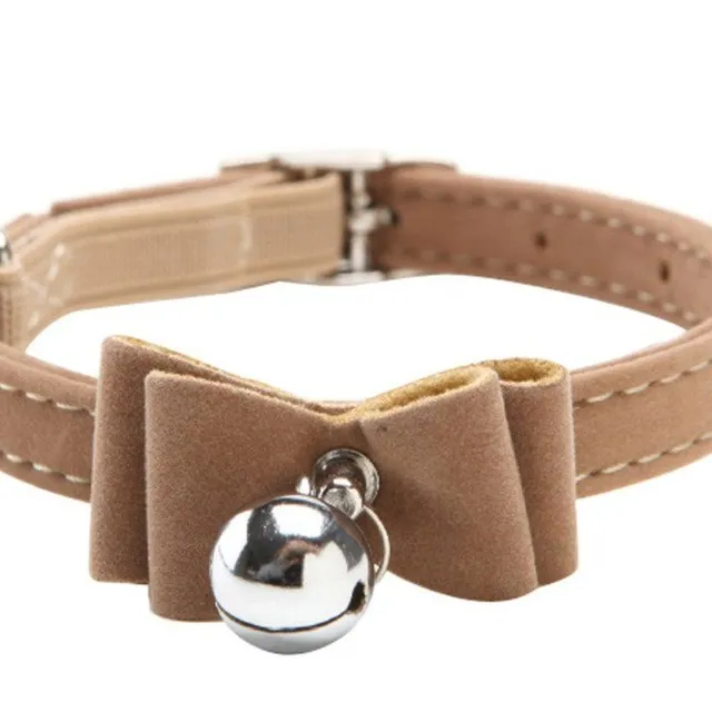 Collar with bow tie and bell for dogs and cats