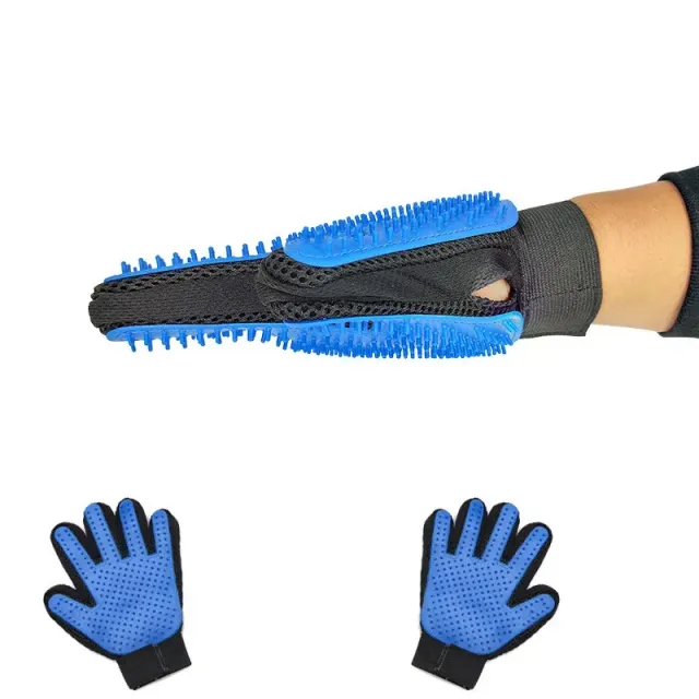 Double-sided gloves for cats and dogs to remove hair