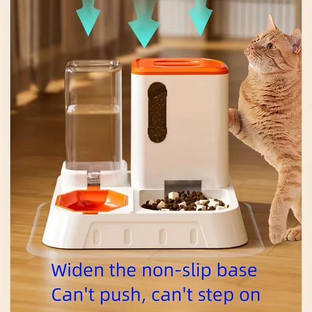 Automatic cat feeder 2v1 with bowl - Self-service dish for food for cats and dogs