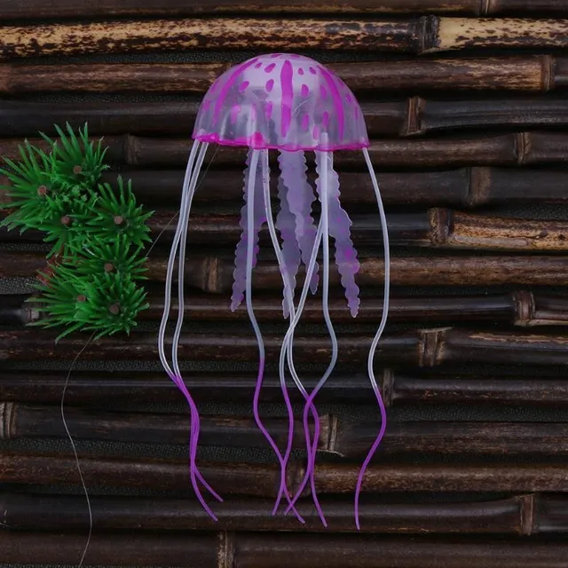Silicone jellyfish into the aquarium