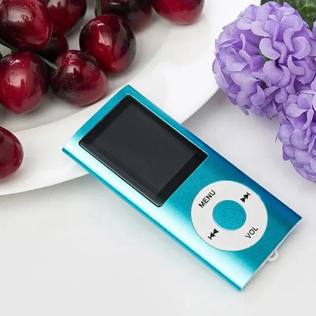 Portable MP3 and MP4 player with FM radio and 1,8" color display