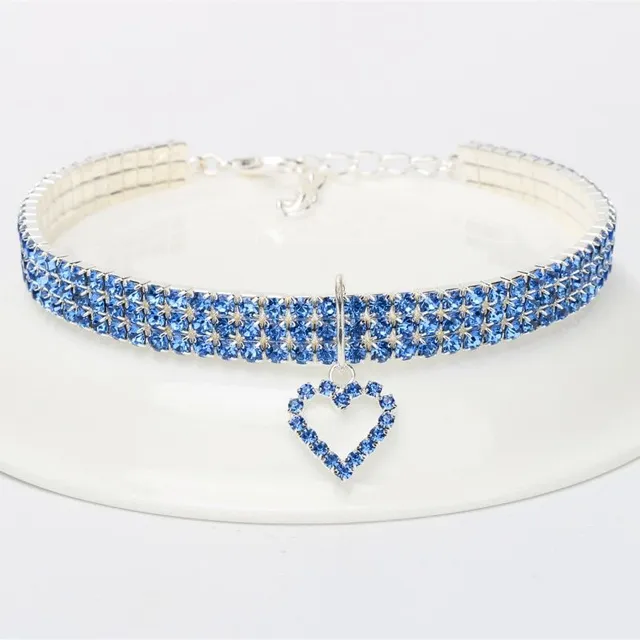 Luxury glitter collar for cats with Henderson pendant