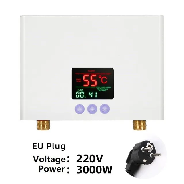 110V 220V ohrievač vody Kúpeľňa Kuchyňa Nástenný elektrický ohrievač vody LCD displej s diaľkovým ovládaním