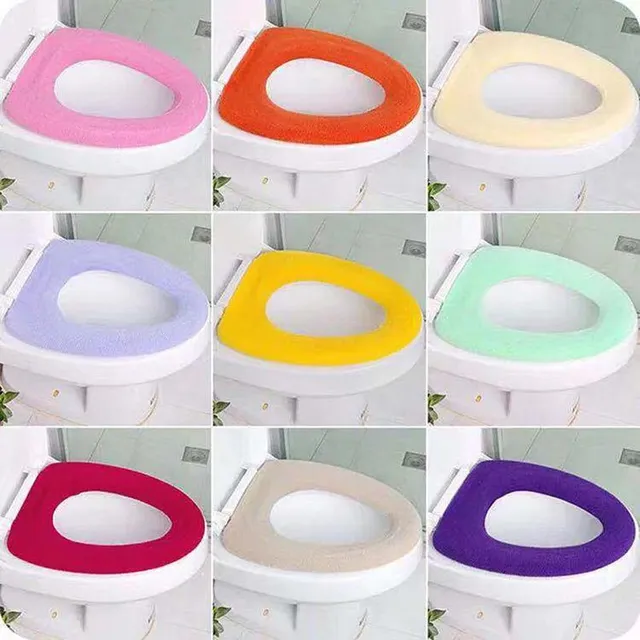 Plush cover for toilet seat