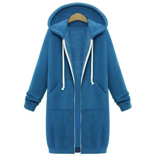 Casual fashion long loose hooded sweatshirt for women - more styles