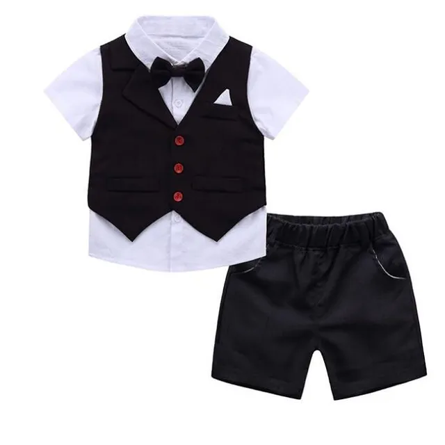 Set elegant de vară pentru băieți | Pantaloni scurți, Cămașă, Vesta