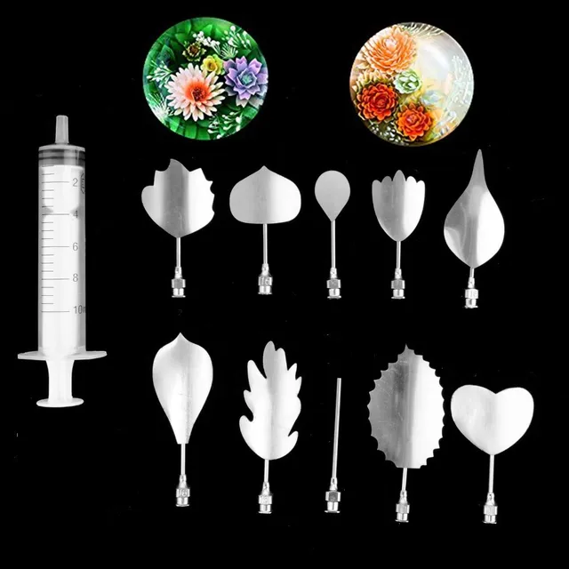 11 pcs Set of cutlets for the production of gelatine blossoms