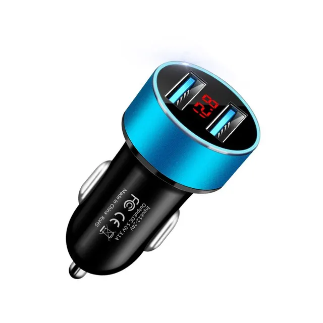 Adaptor LED pentru unitatea auto cu 2x USB