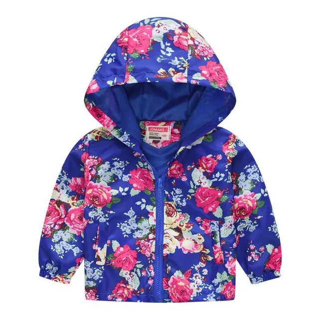 Girls spring and autumn windbreakers with hood 12 3 roky