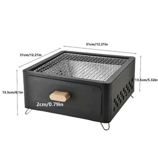 Transferable grill K-704 for charcoal - square, smokeless