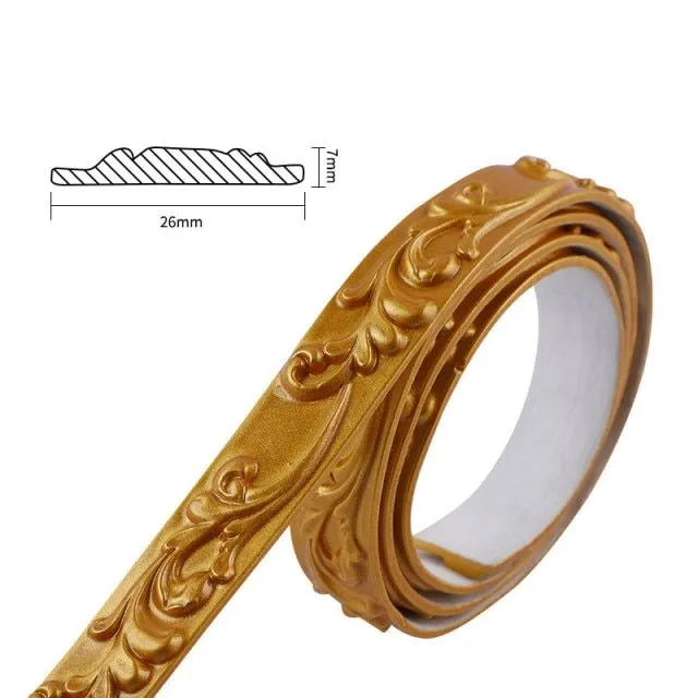 Bandă decorativă adezivă de lux pentru încadrarea pereților - câteva variante Seraphinus