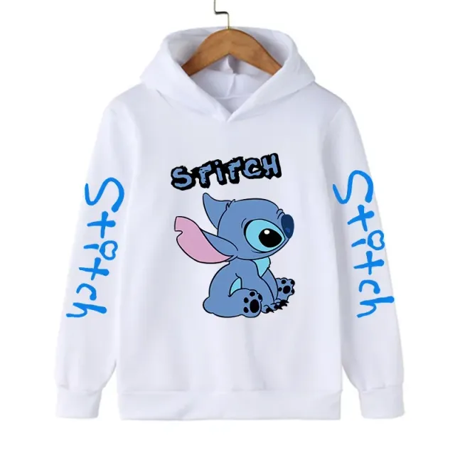 Baby sweatshirt with hood and cute printing Stitch