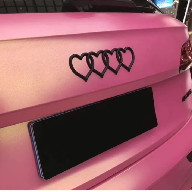 Heart logo on the rear boot of the Audi