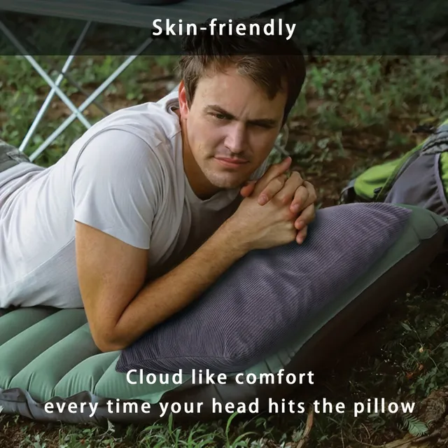 2ks Camping Pillow, stlačený pluh Pro Backpacking pre cestovanie, Light Pillow pre Hamaks s odnímateľným krytom, Vonkajšie kempingové zariadenia