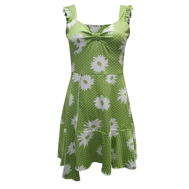 Ruffled summer dress with floral print