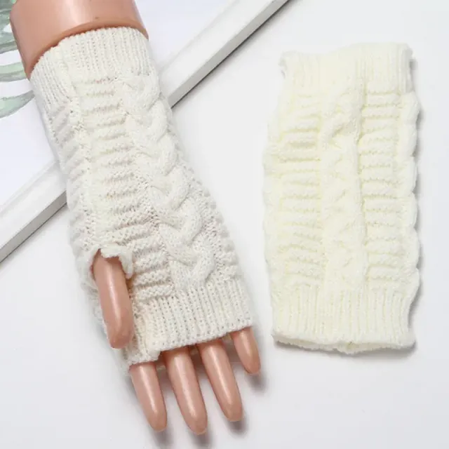 Modern arm warmers - knitted warm material, more colored variants