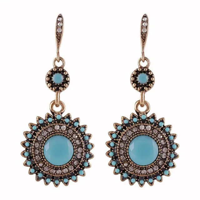 Vintage Ethnic Bohemian Sun Flower Earrings