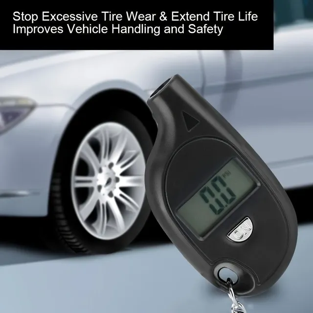 Universal digital LCD tyre pressure meter