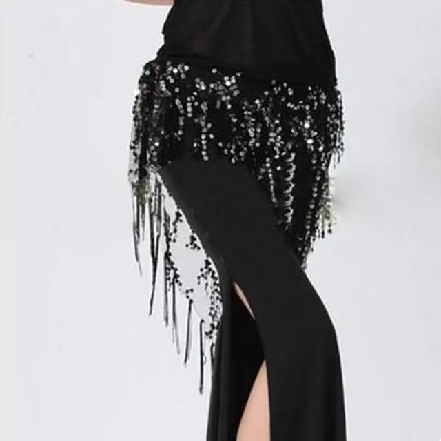 Belly dance scarf with glitter