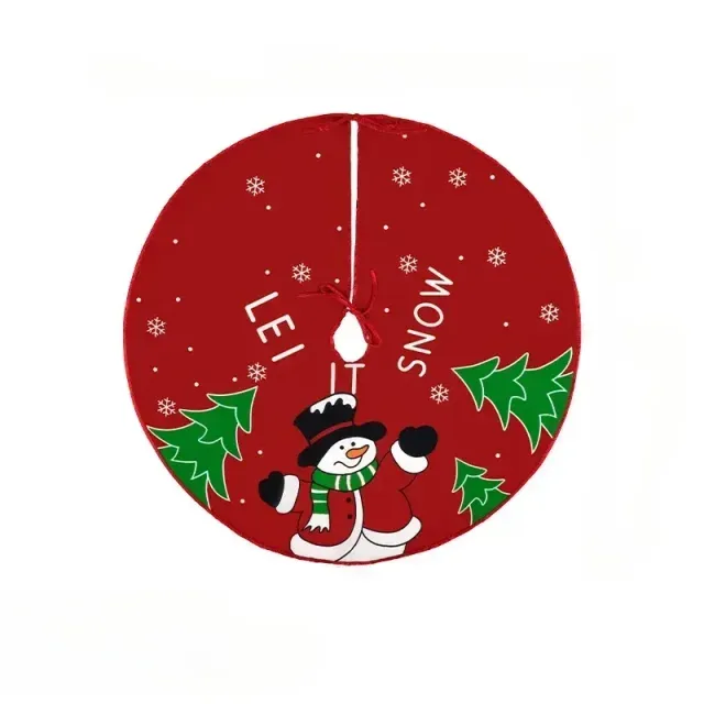 Praktický látkový kobereček pod vánoční stromeček s motivem sněhuláka, soba nebo Santy Clause