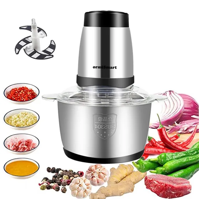 Stainless Steel Electric Chopper Meat Grinder Vegetable Grinder Meat Chopper Meat Slicer
