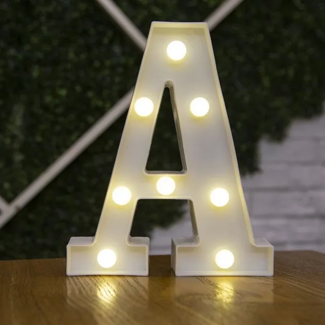 LED stílusos lámpa betűk és számok formájában
