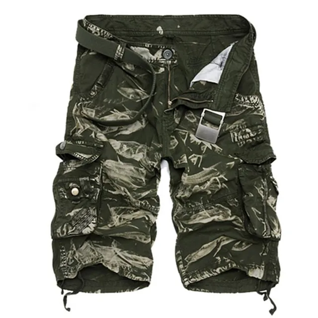 Men's cargo shorts with belt in various colours