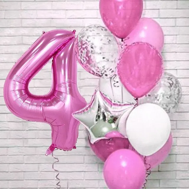 Party balloon set in multiple colours, birthday and anniversary balloons