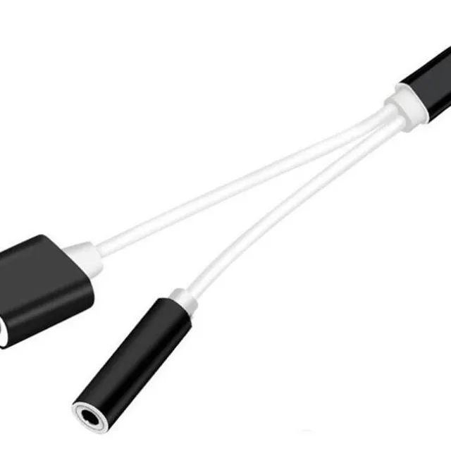 Redukcia pre Apple iPhone lightning na 3,5mm jack / Lightning