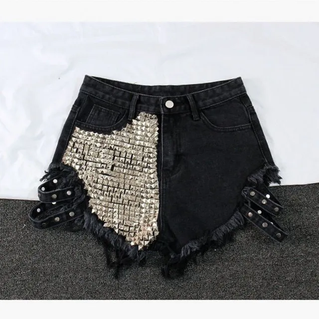 Luxury women's shorts with studs Sarah