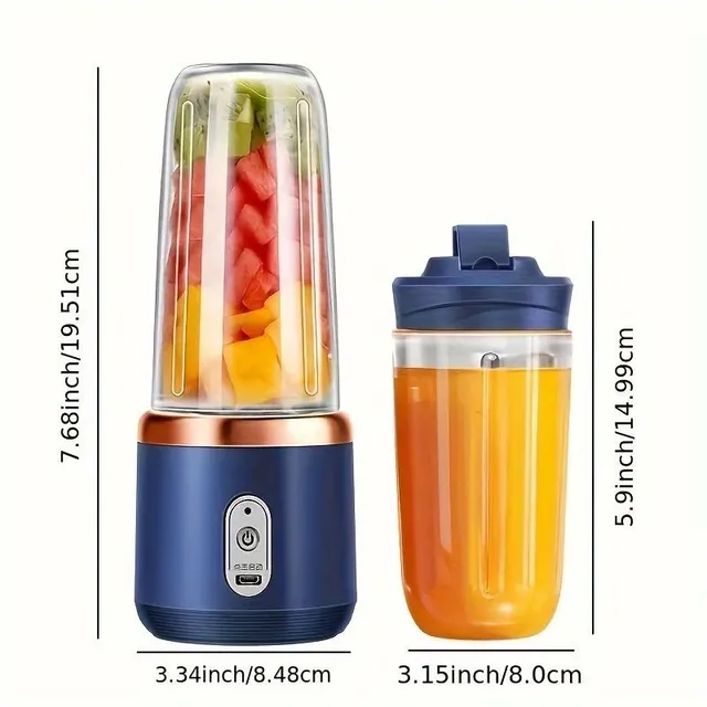 Compact 6-legged travel mixer - automatic smoothie mixer