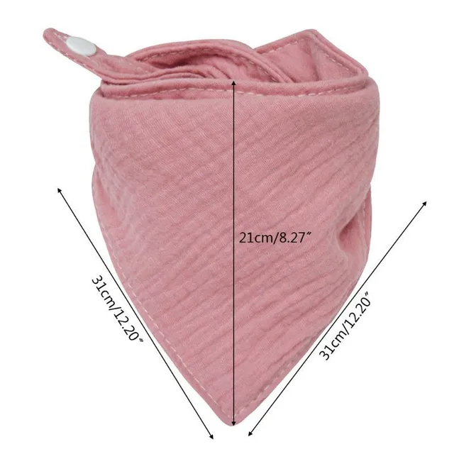 Infant Cotton Solid Color Triangle Bib