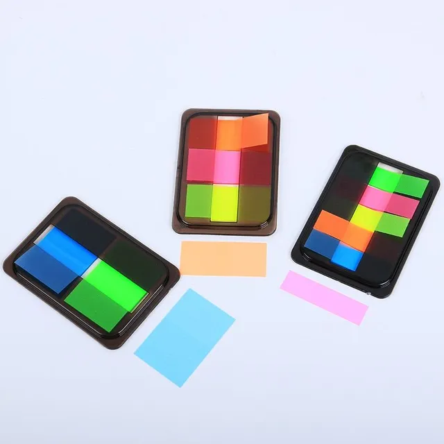 Set of practical semi transparent color post - it sticker - multiple variants Janne