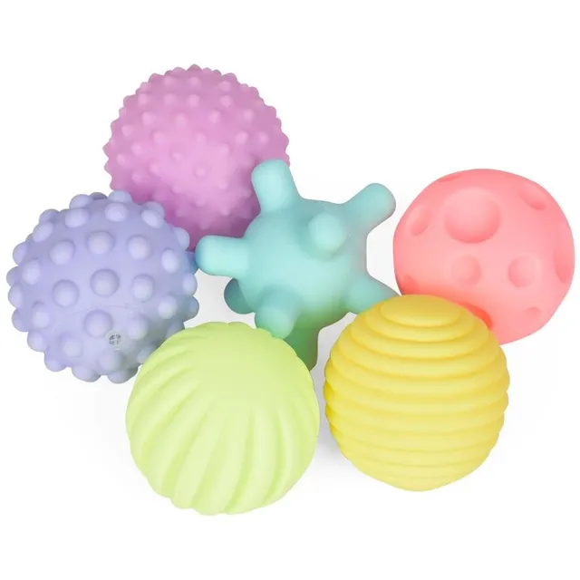 Modern original pastel coloured balls for playing in water or sand 6pcs