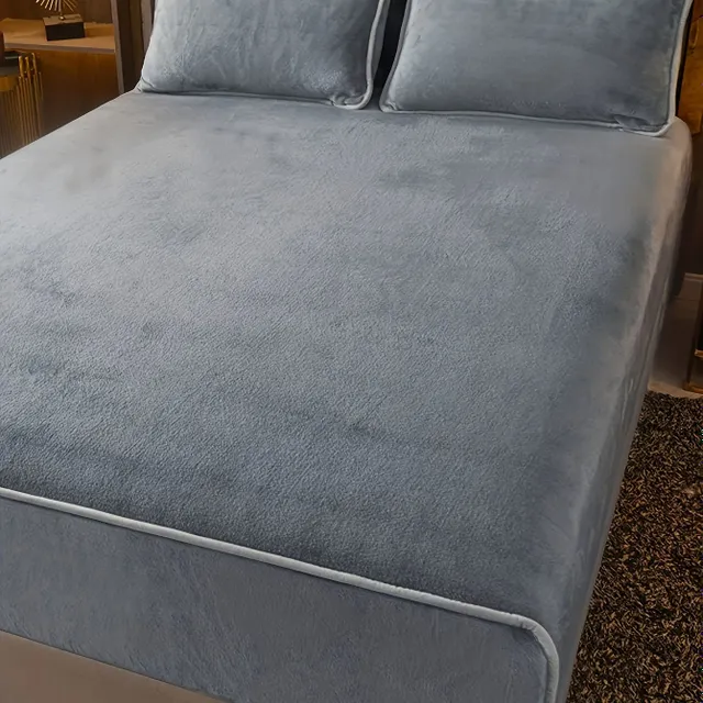1ks Luxusný zamatový prešitý plech - bez vankúša - teplý zimný ochranný matrac