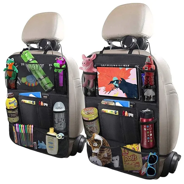 Practical car seat organiser with many pockets