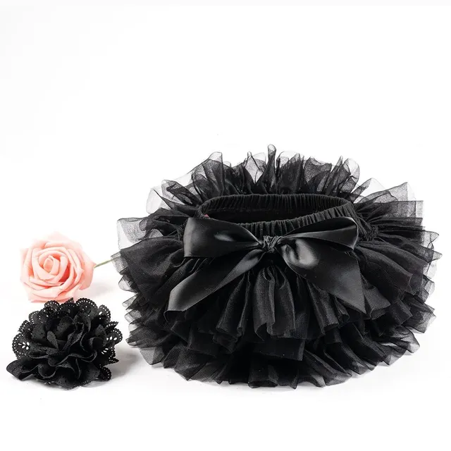 Stylish girls tulle skirt with satin bow in set with headband - more colour options Losif