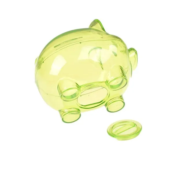 Plastic transparent piggy bank Frederic