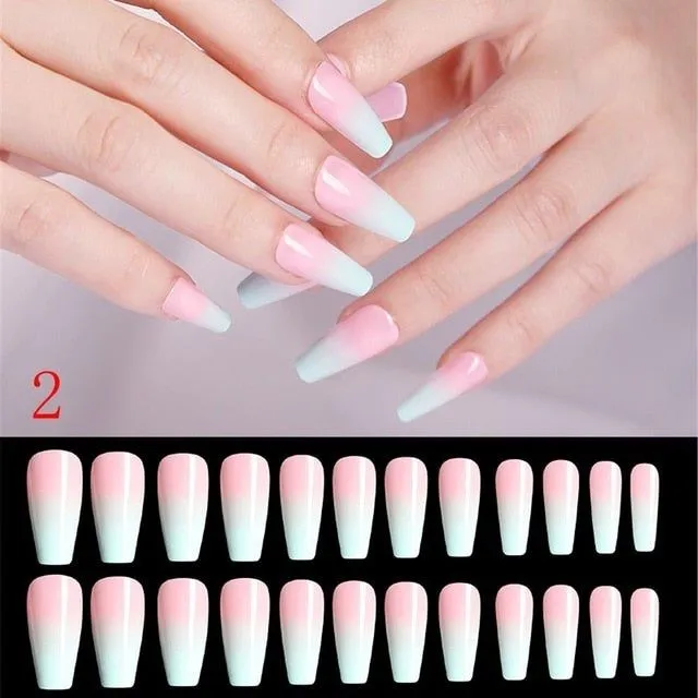 Artificial nails - 24pcs - More variants