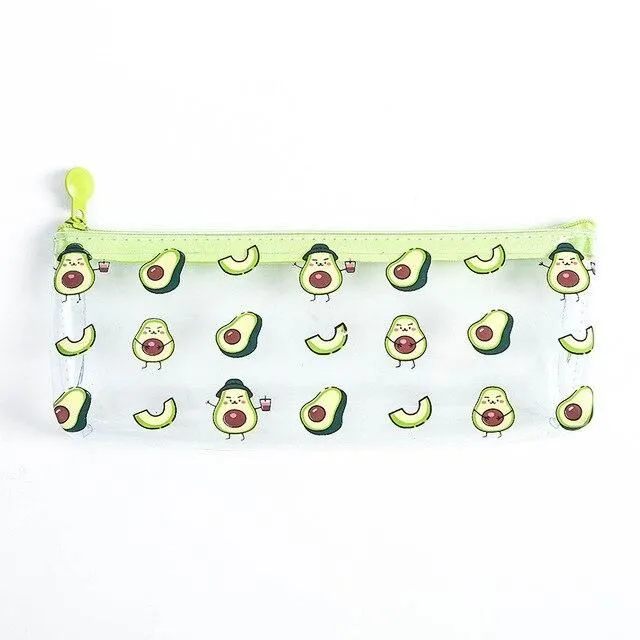 Pencil case with avocado